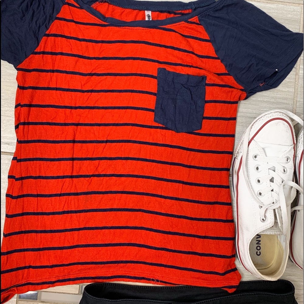 NAVY AND RED SHIRT